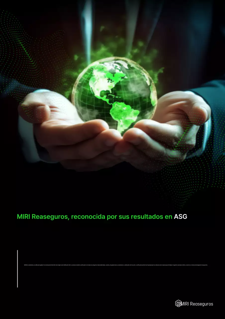 Promoción ESG de reaseguros modernos negros