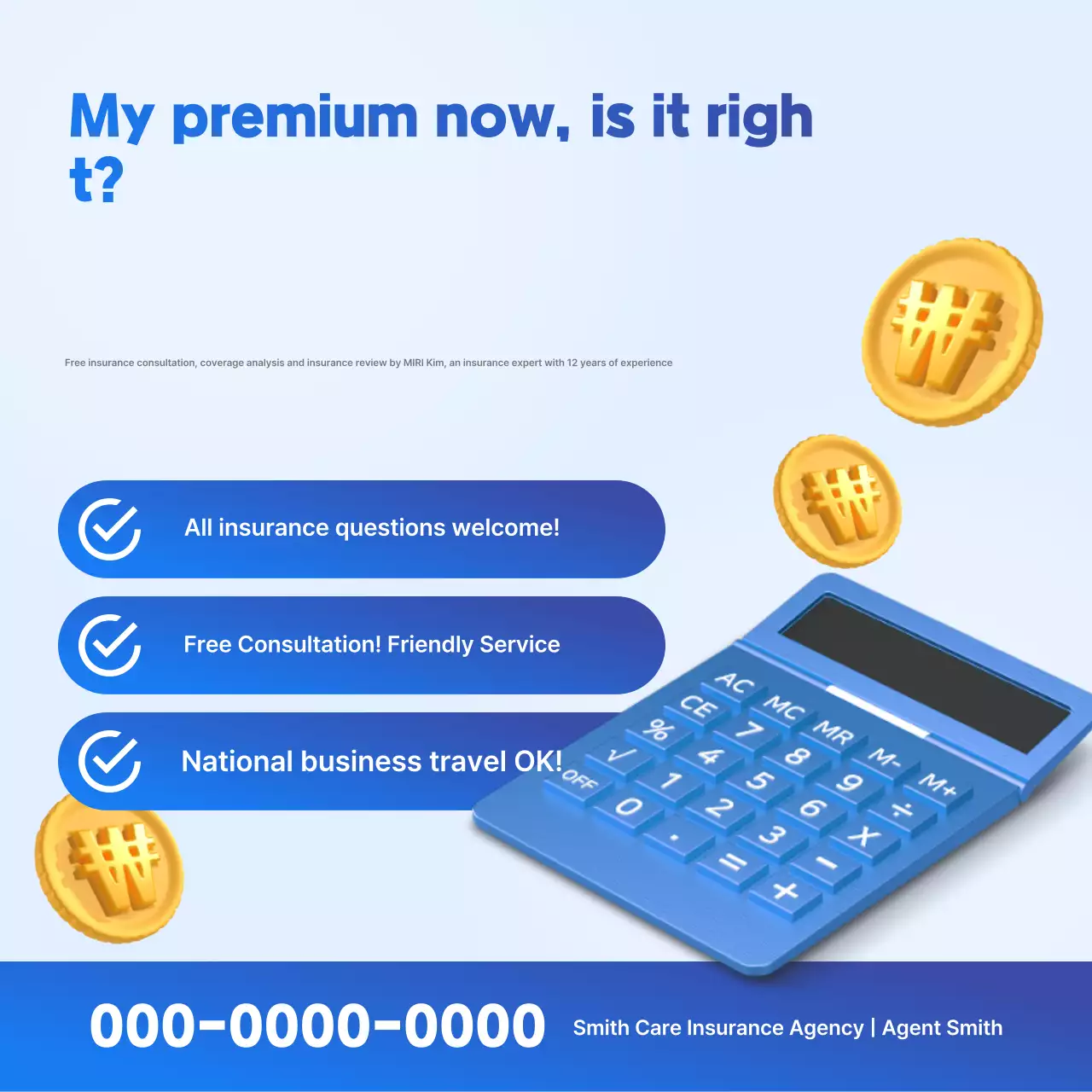 Anúncio da Blue Modern Insurance Consulting