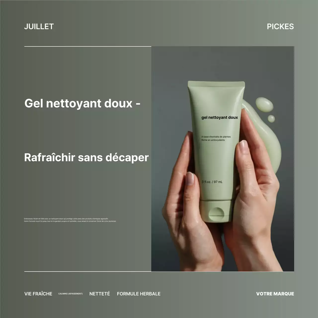 Publicité Sage Modern Skincare sur les réseaux sociaux