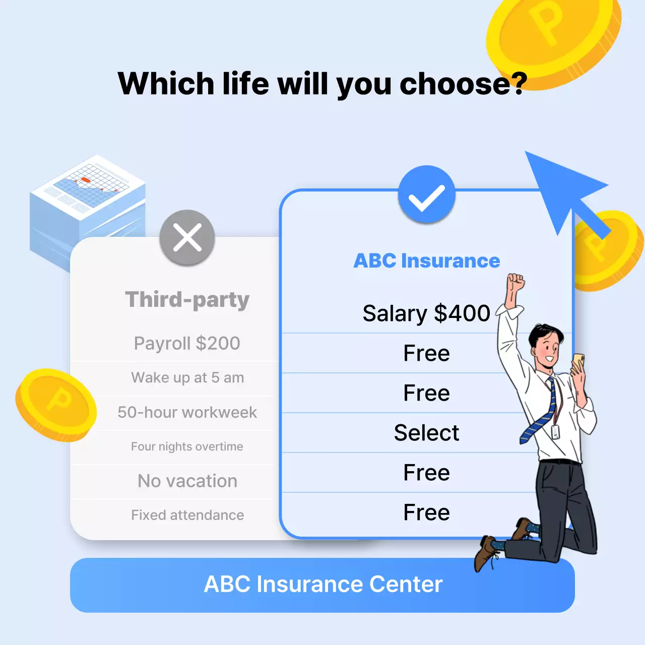 Sky Blue Clean Selection Ad