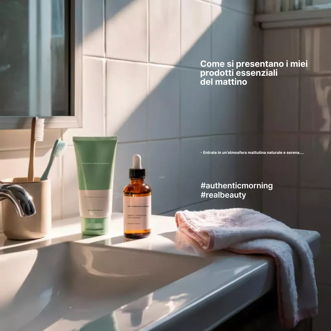 Pubblicità di White Minimal Skincare sui social media