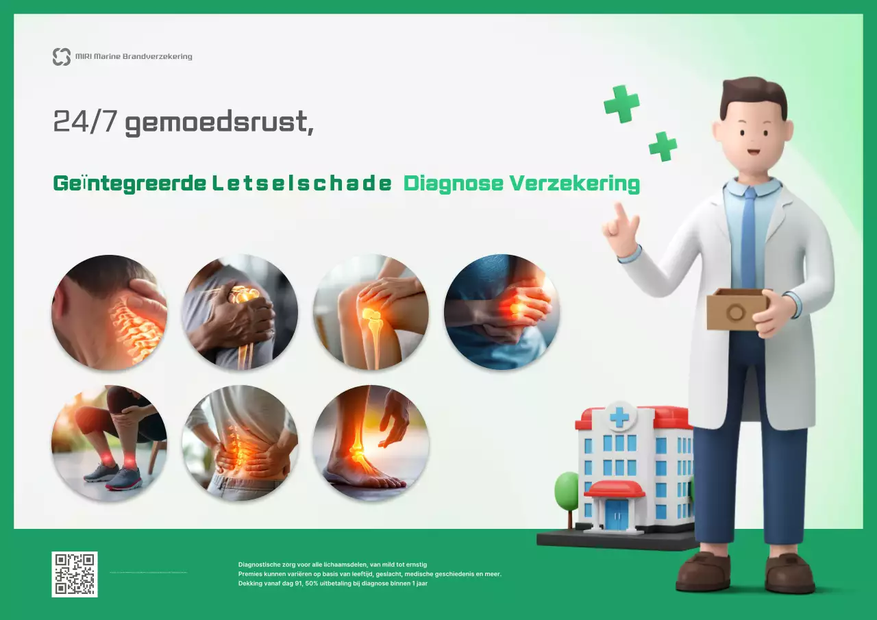 Advertentie voor groene moderne verzekeringen