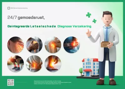 Advertentie voor groene moderne verzekeringen