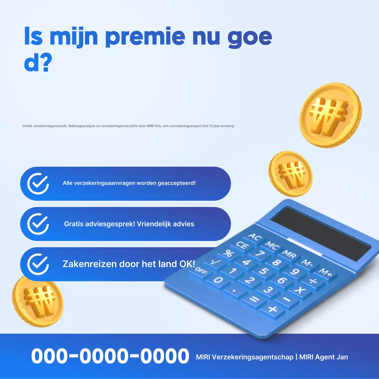 Advertentie voor Blue Modern Insurance Consulting
