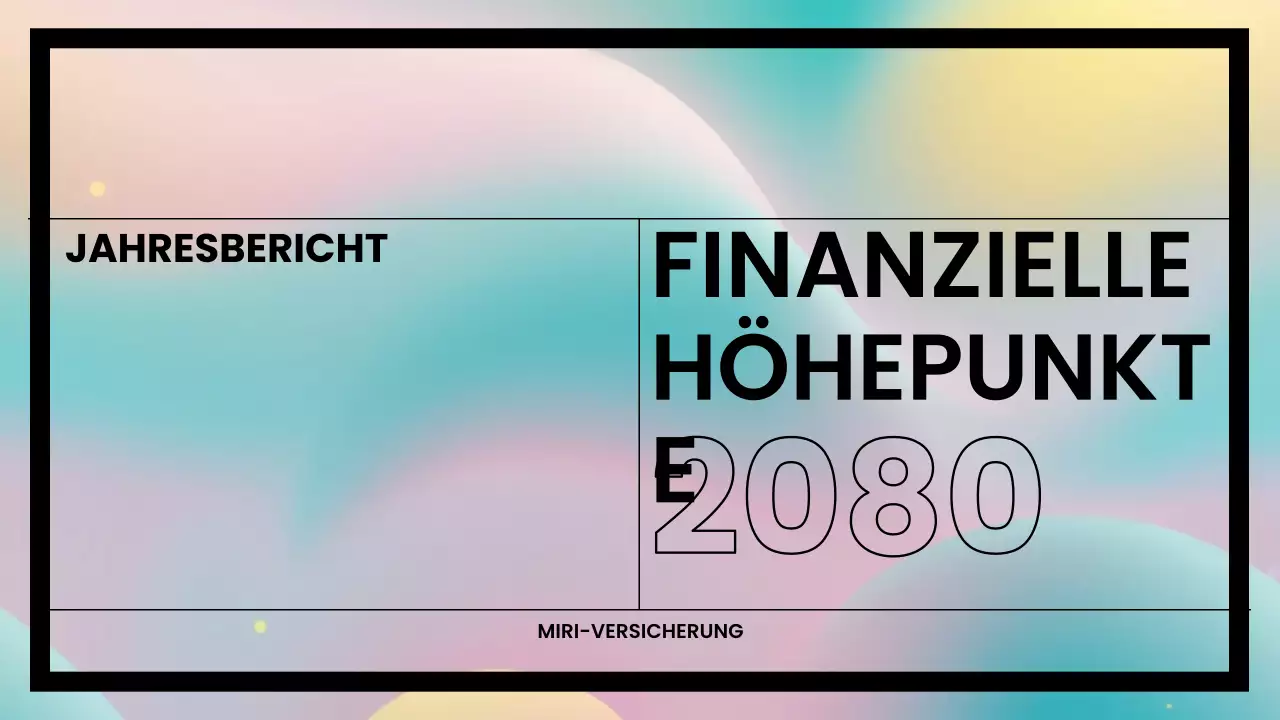 Himmelblaue moderne Finanzberichtsbeschreibung