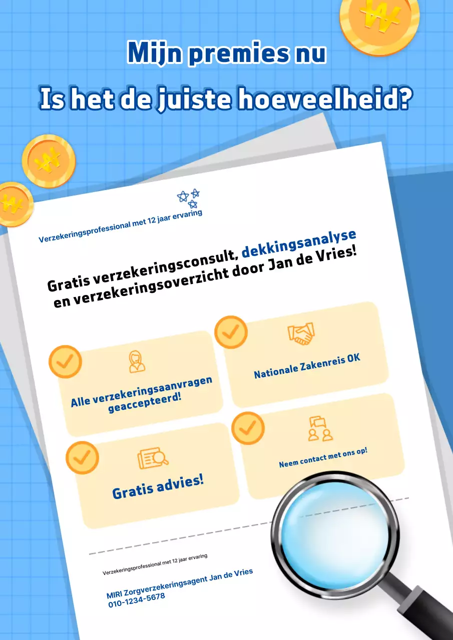Advertentie voor Blue Modern Insurance Consulting