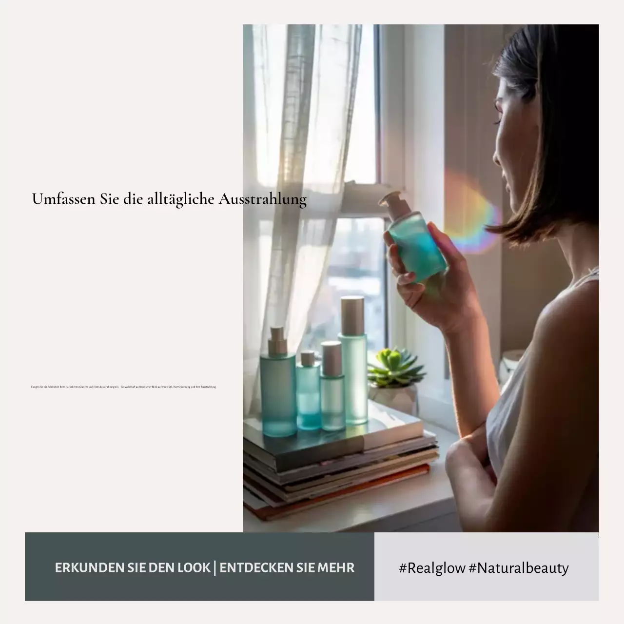 Beige Moderne Hautpflege Werbung Social Media Quadrate