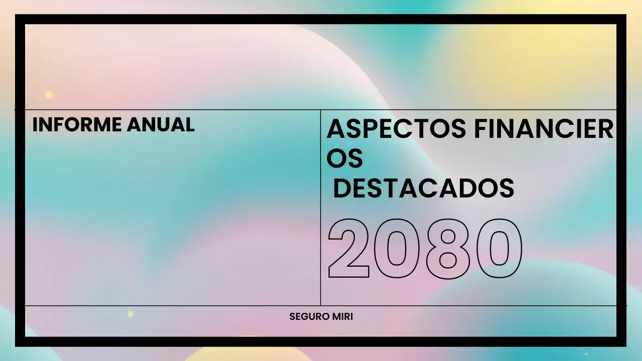 Descripción del estado financiero moderno de color azul cielo