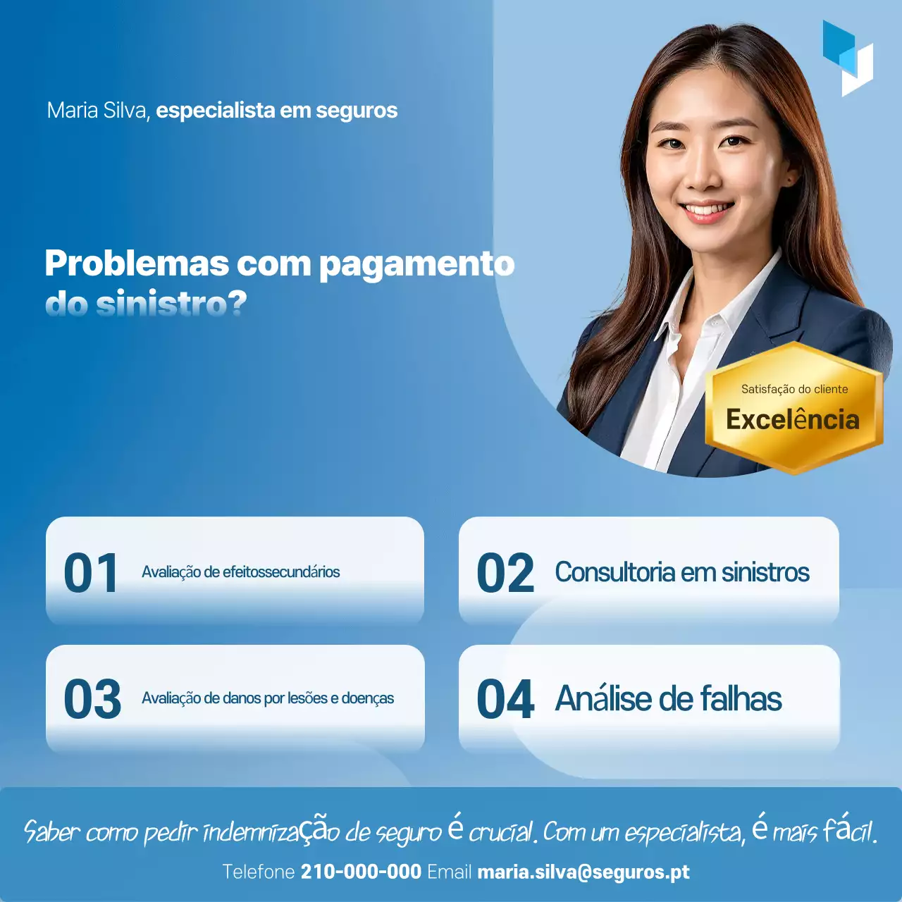 Anúncio da Blue Modern Insurance Consulting