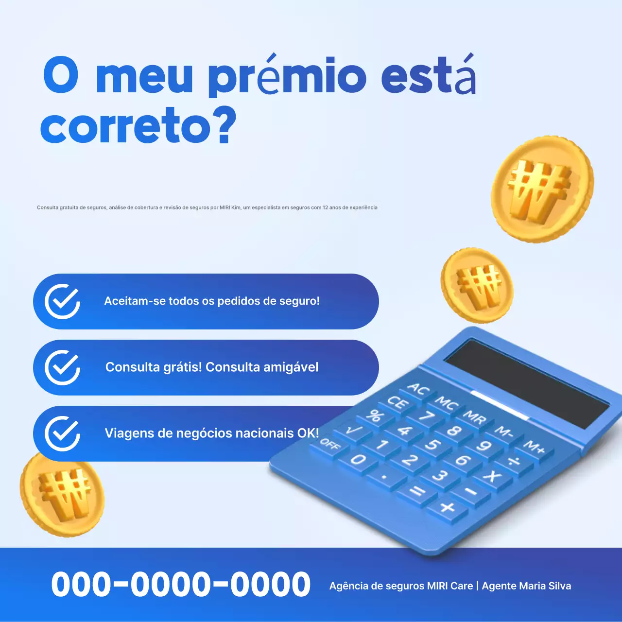 Anúncio da Blue Modern Insurance Consulting