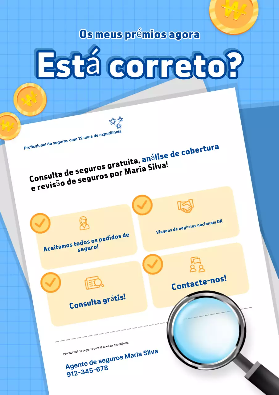 Anúncio da Blue Modern Insurance Consulting