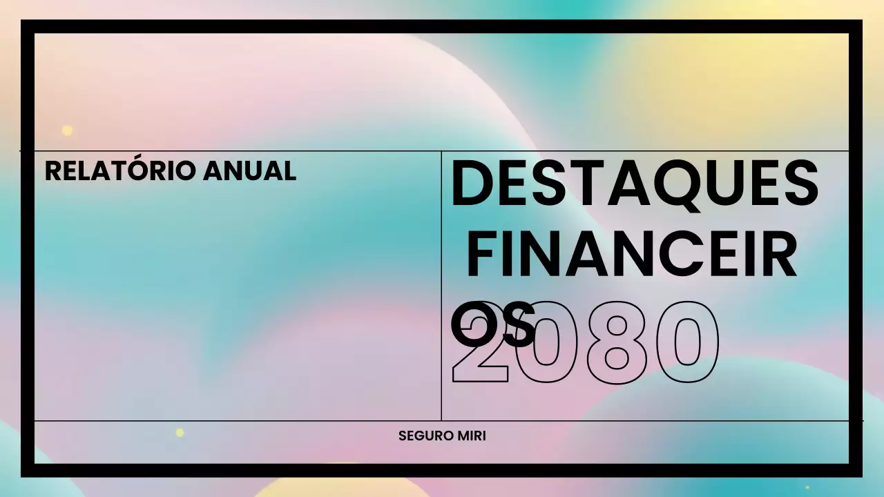 Descrição da Demonstração Financeira Moderna Azul-Céu
