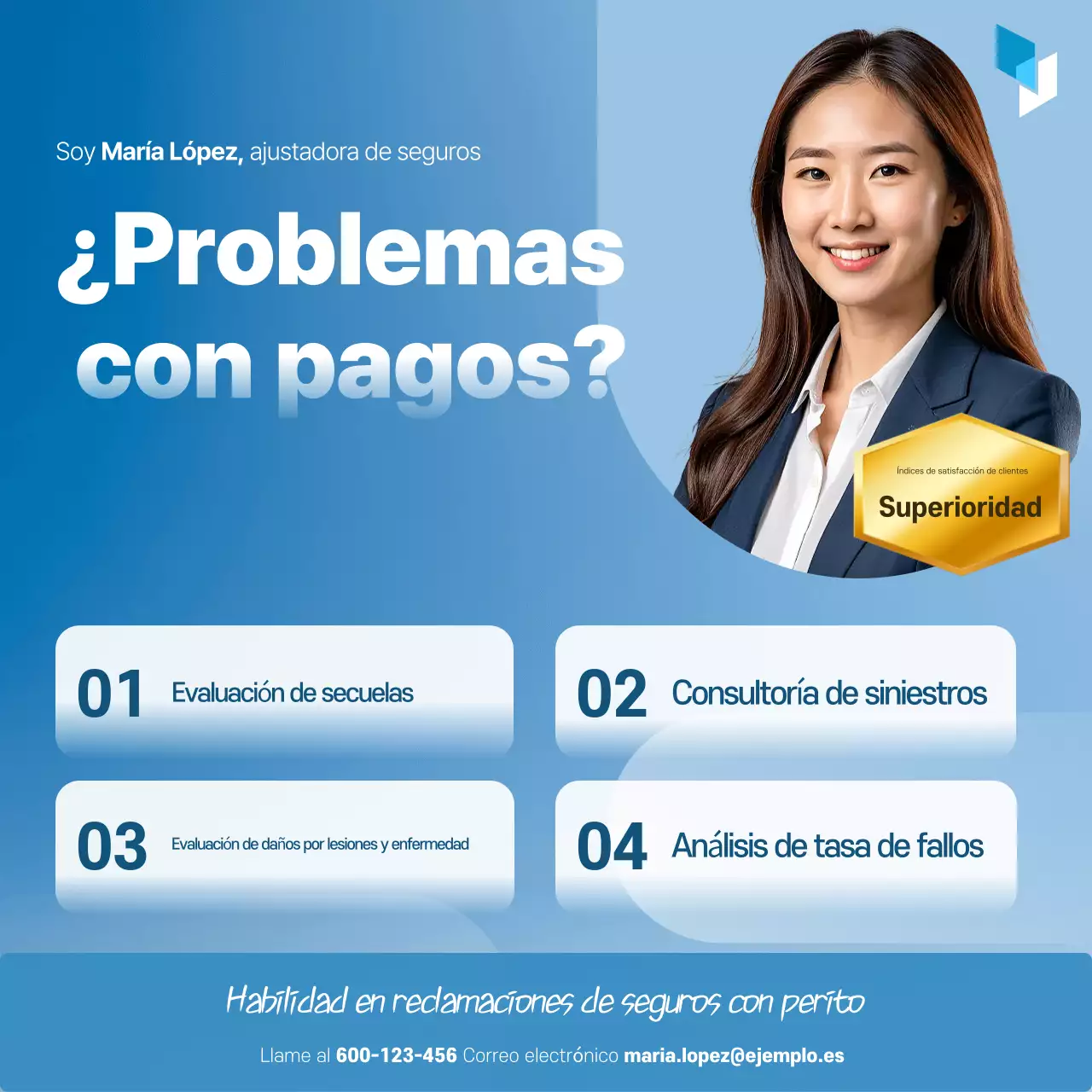 Anuncio de Blue Modern Insurance Consulting