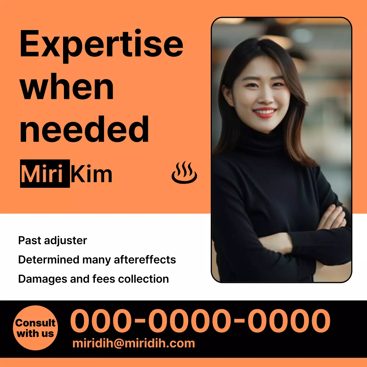 Promoção de consultoria especializada em Orange Modern