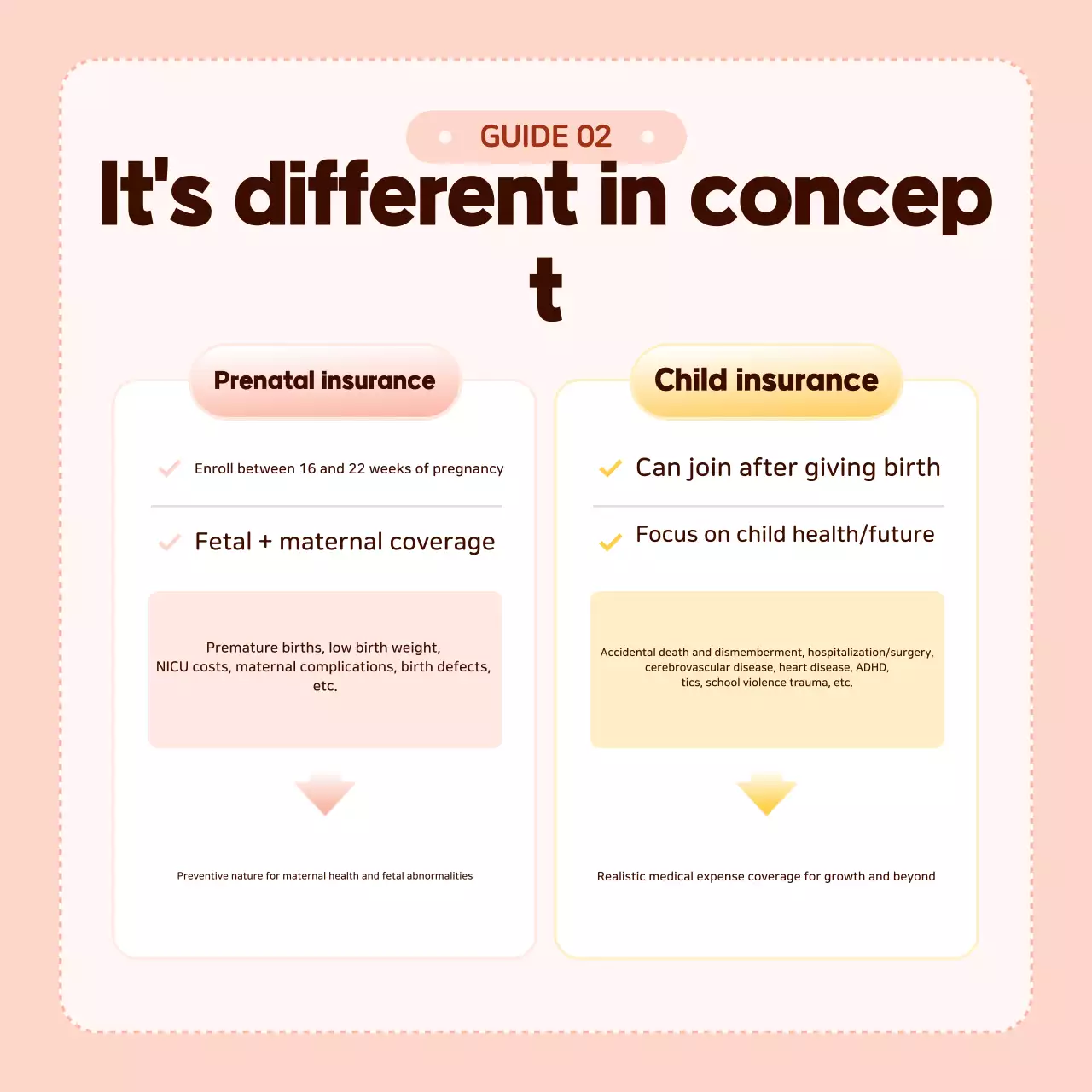 Informações sobre o seguro Pink Baby