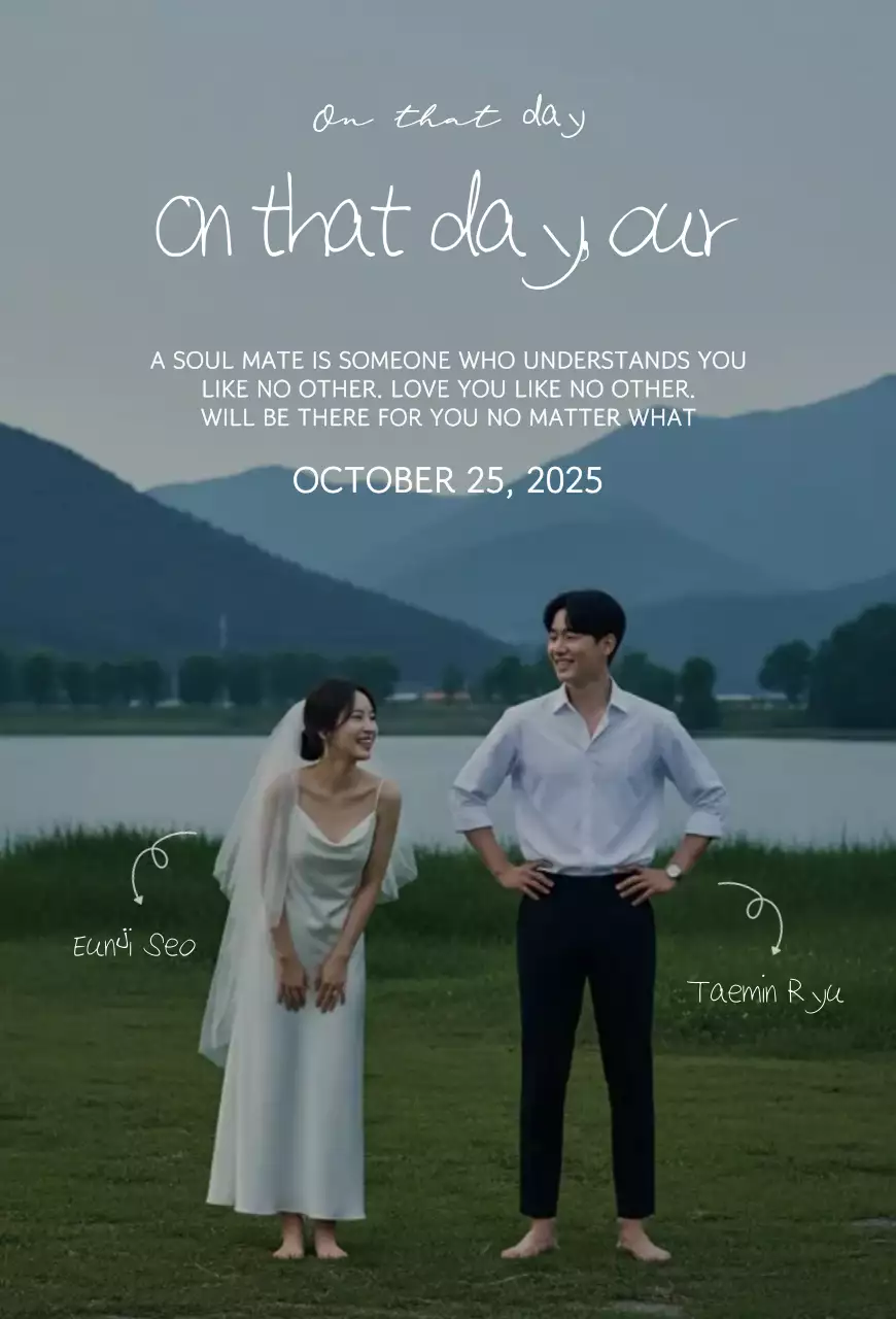 Convite de casamento Blue Nature