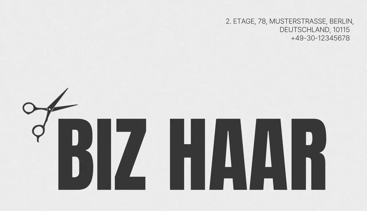 Graue einfache Schönheitssalon-Visitenkarte