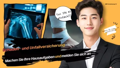 Orange Highlight Versicherungsanzeige