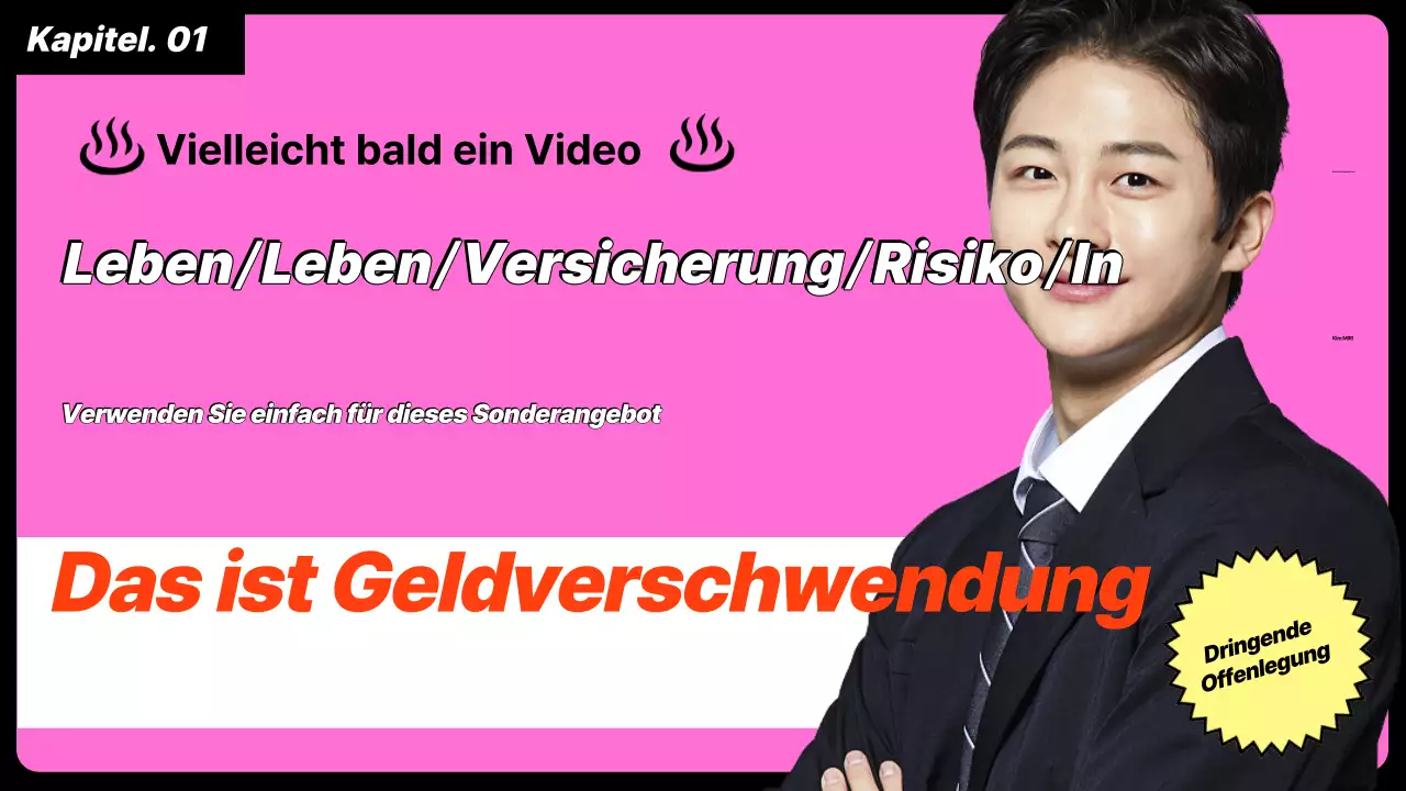 Pink Clean Versicherungsanzeige