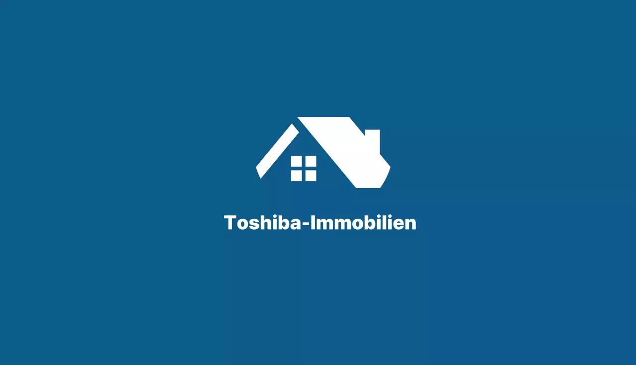 Blaues, einfaches Immobilien-Logo