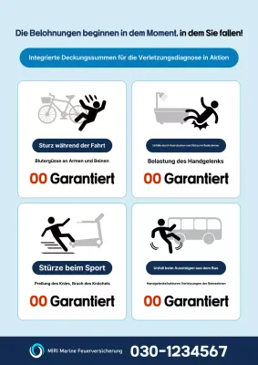 Himmelblaue einfache Versicherungsanzeige