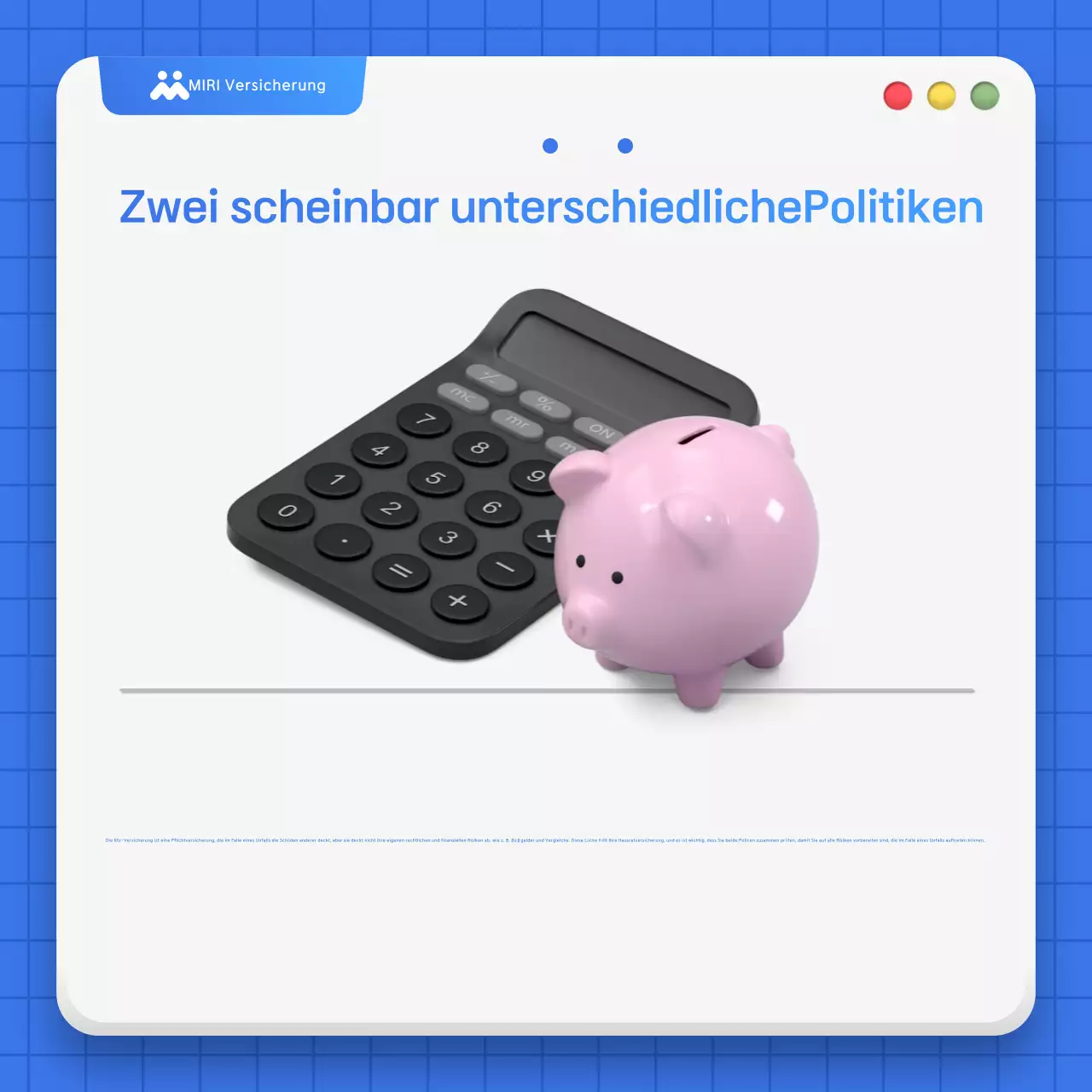 Blue Simple Autoversicherungsanzeige