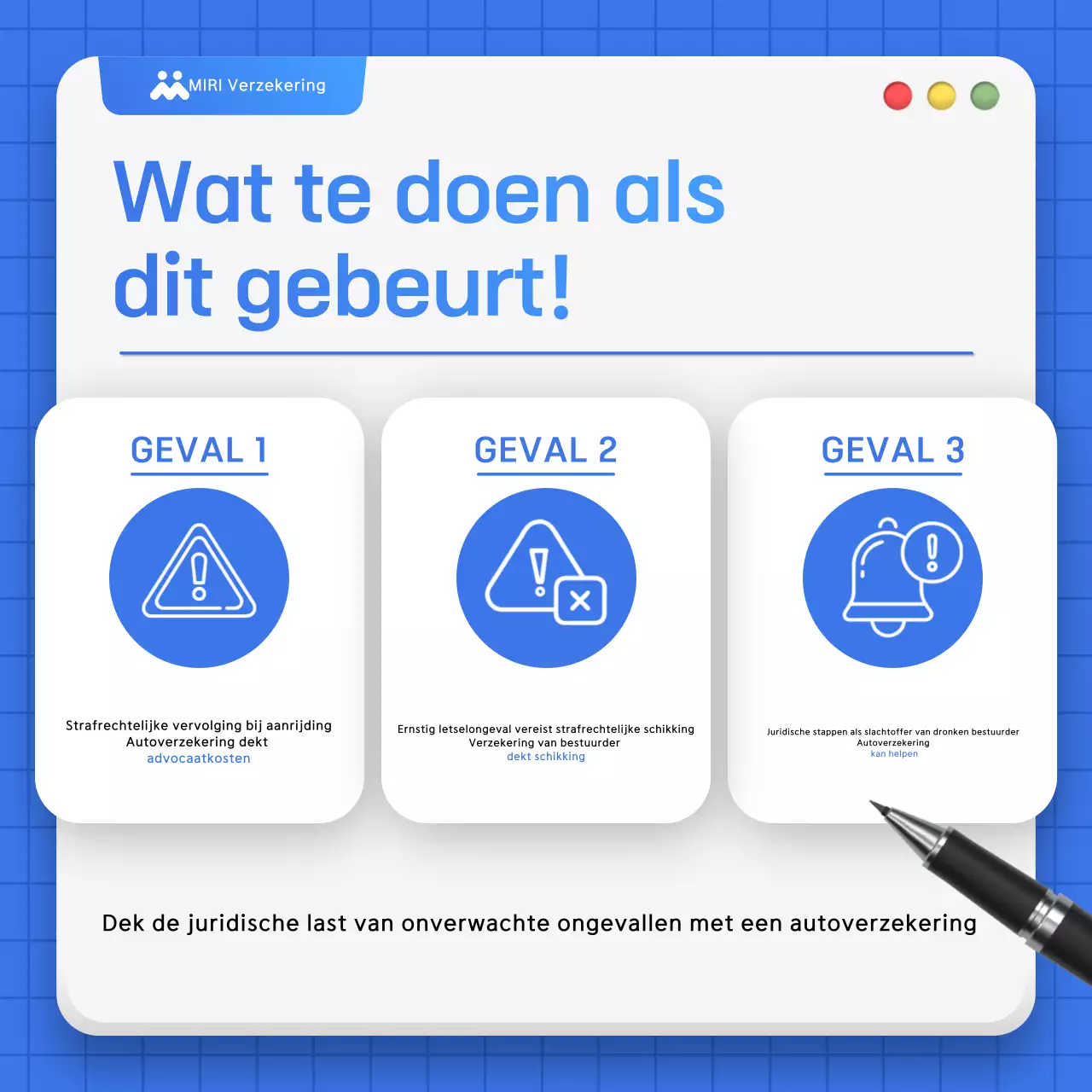 Advertentie voor Blue Simple Autoverzekering