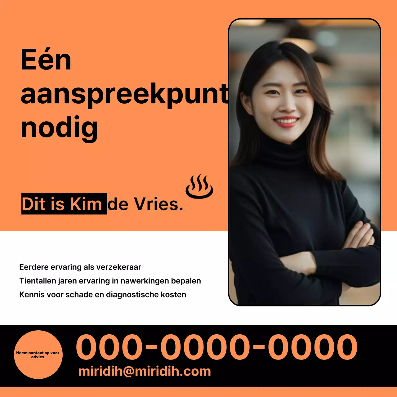 Orange Modern Expert Consulting Promotie