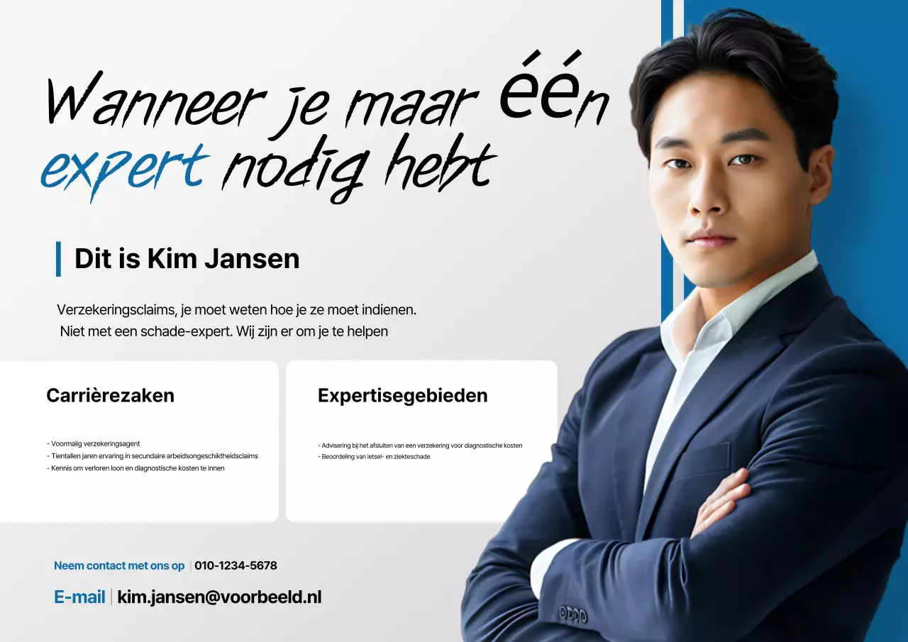 Advertentie voor Blue Modern Insurance Consulting