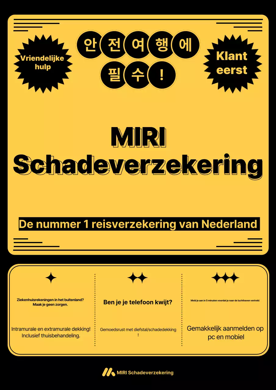 Gele markering verzekeringsadvertentie