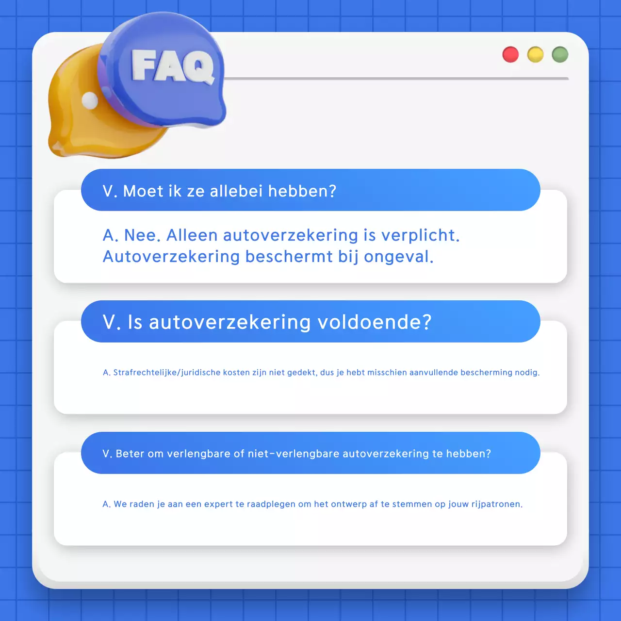 Advertentie voor Blue Simple Autoverzekering