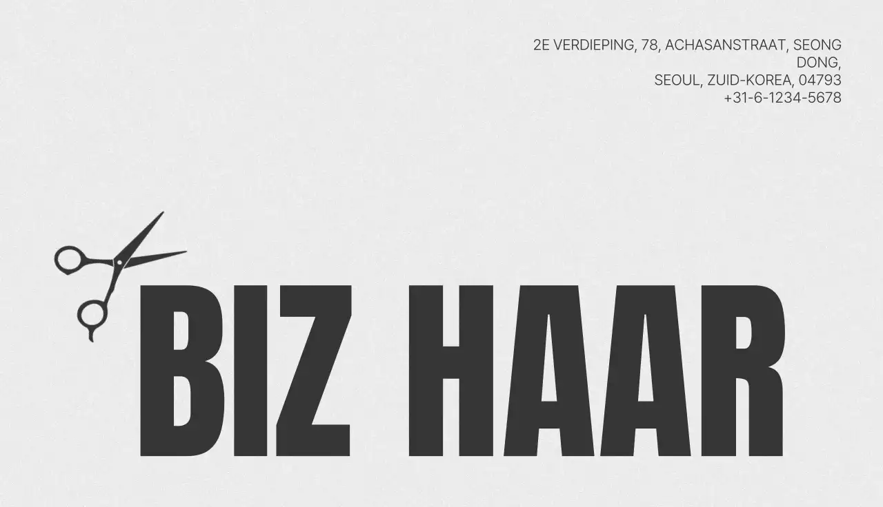 Grijs eenvoudig schoonheidssalon visitekaartje