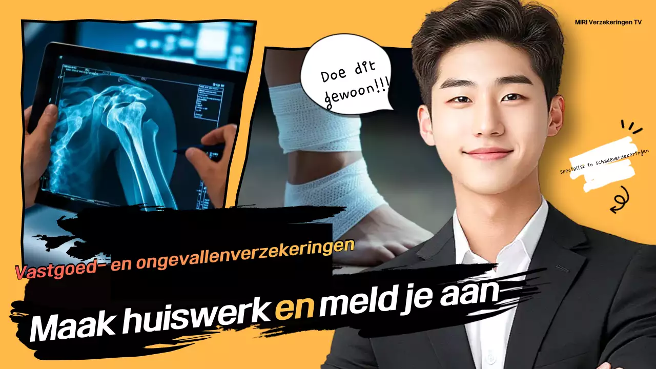 Oranje Markeringsverzekeringsadvertentie