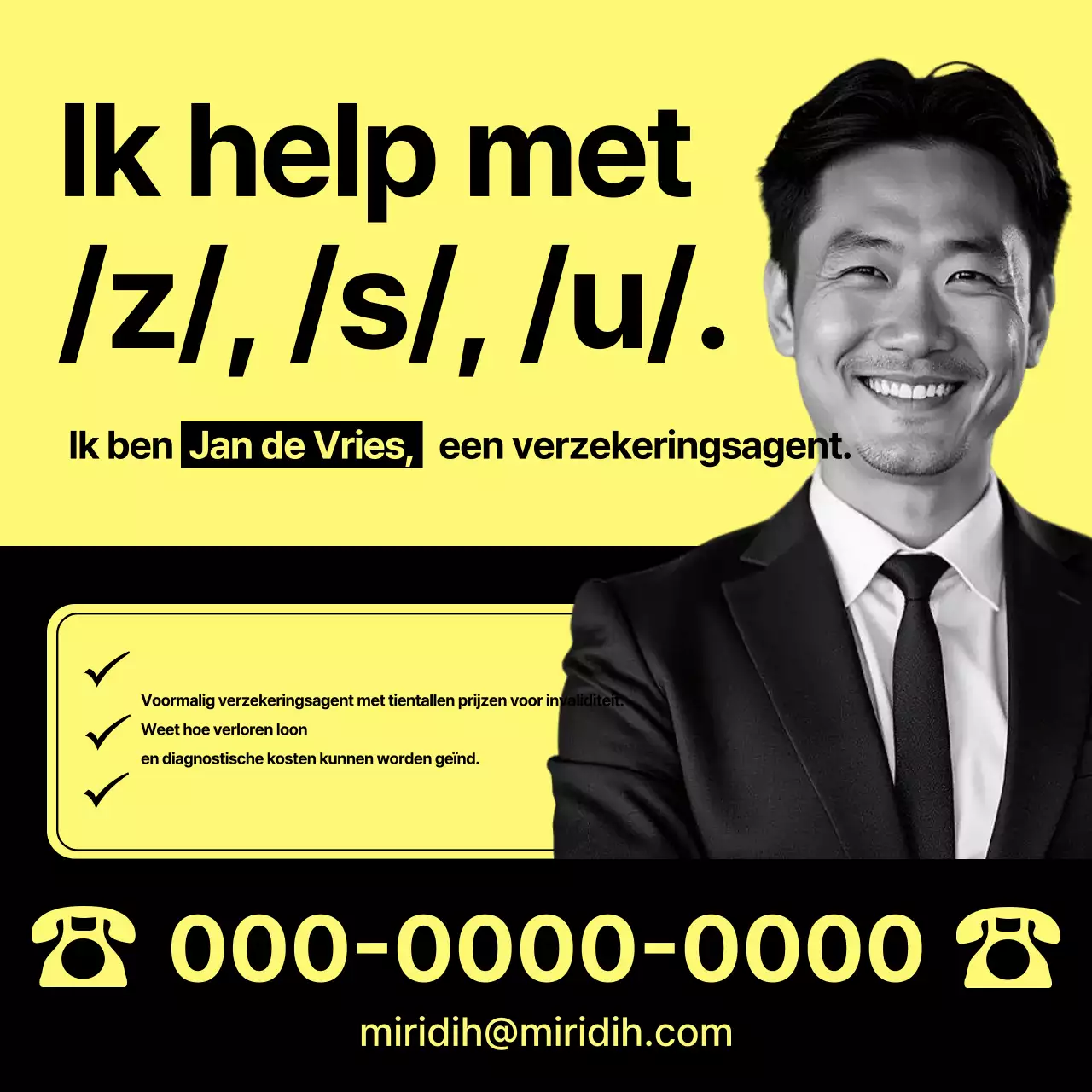 Gele moderne verzekeringspromotie