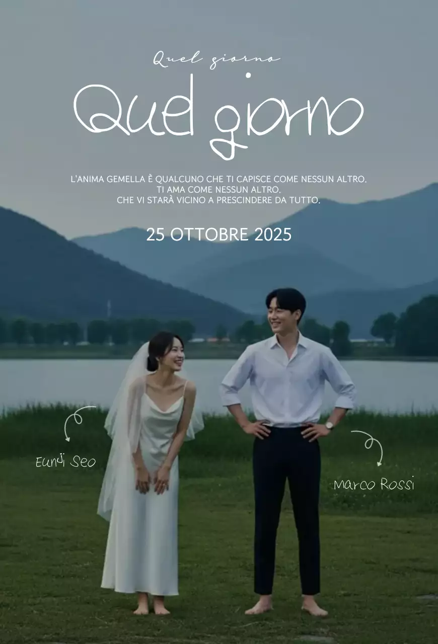 Invito a nozze Blue Nature