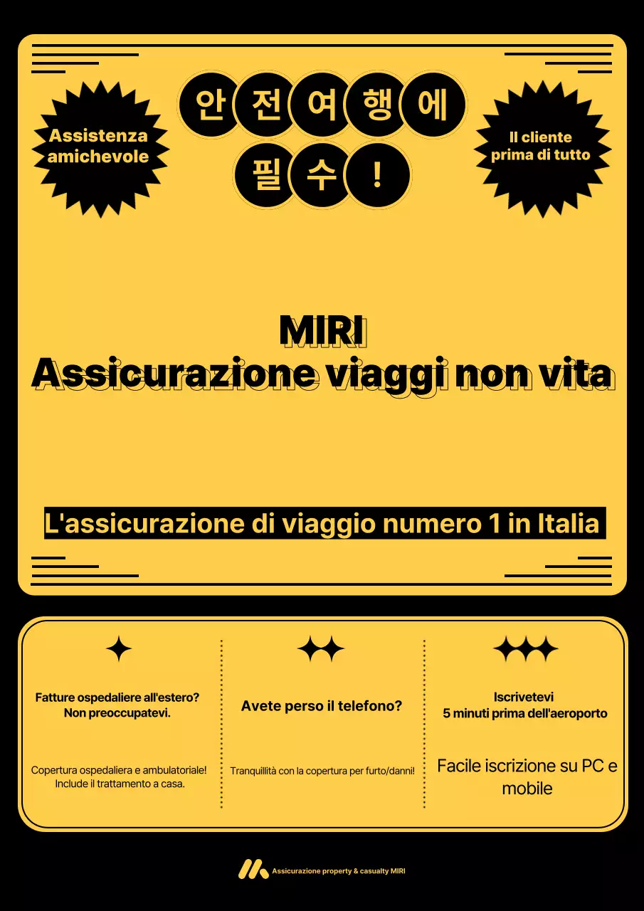 Pubblicità assicurativa evidenziata in giallo