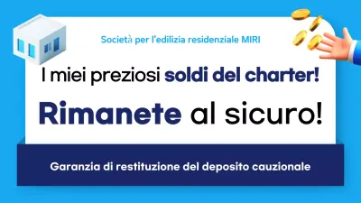 Garanzia di restituzione del deposito blu moderno e blu navy titolo principale
