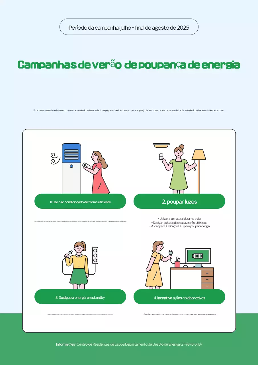 Guia da Campanha de Economia de Energia Limpa Sky Blue