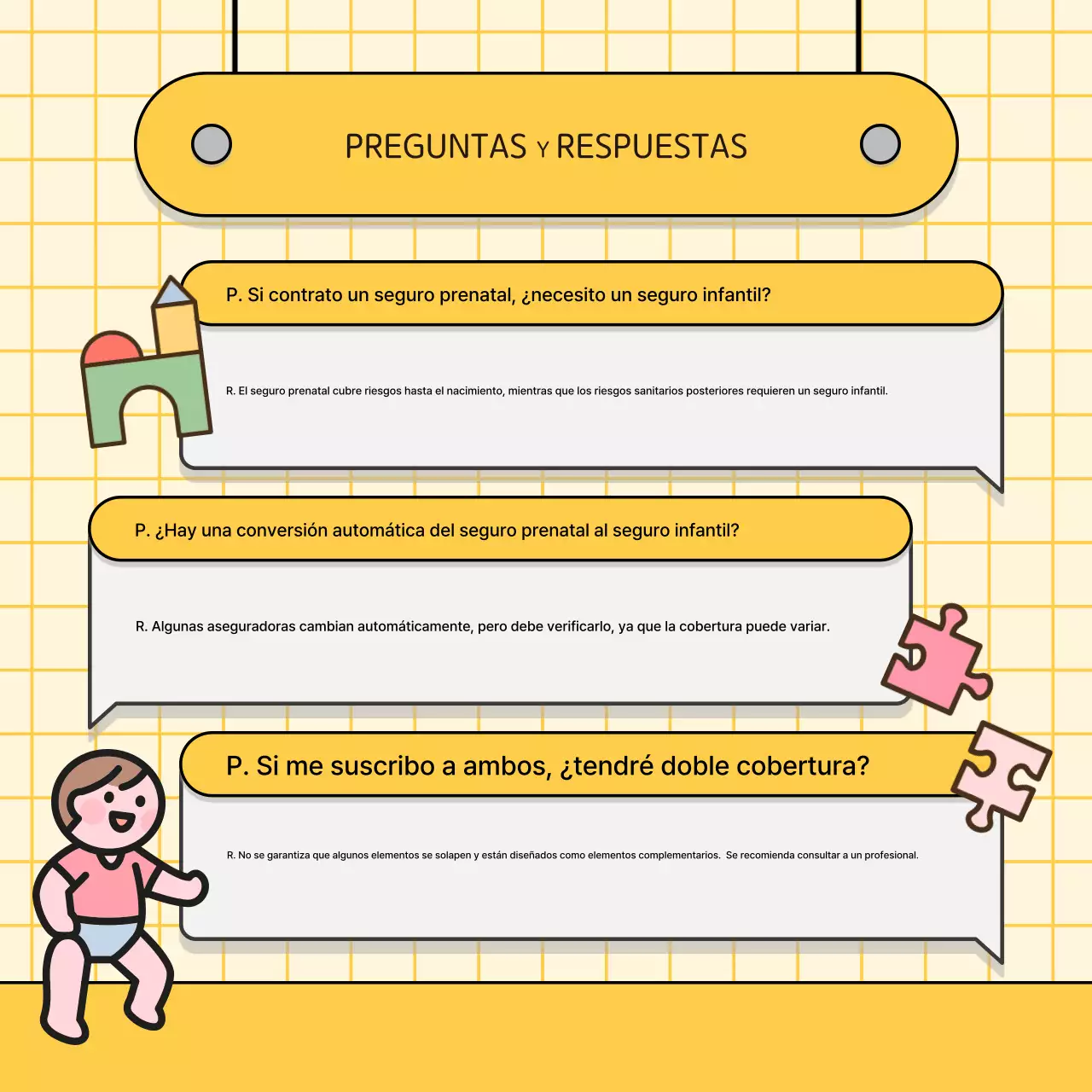 Anuncio de seguros para bebés de Yellow Baby