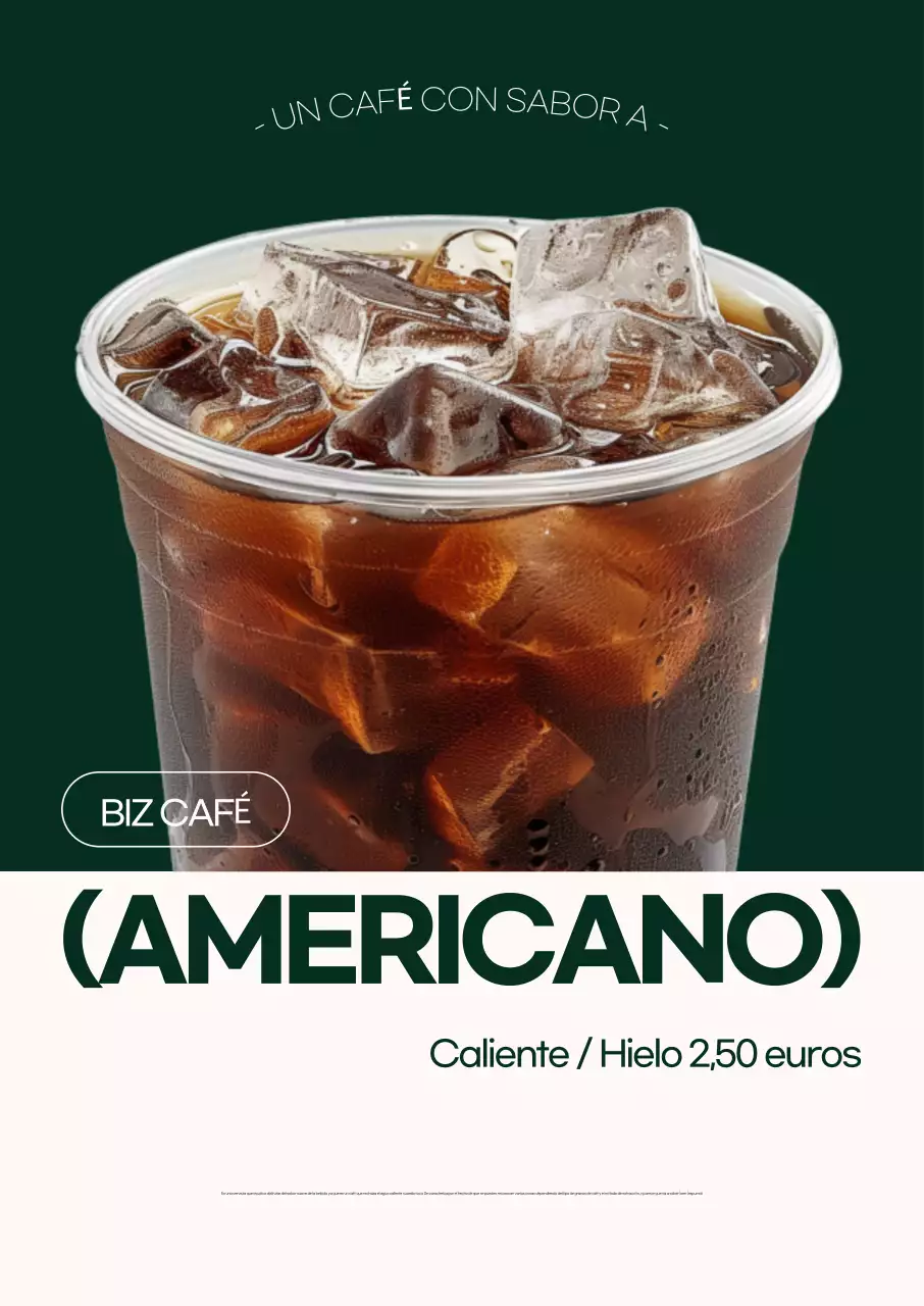 Anuncio de café verde moderno
