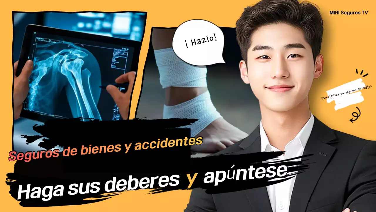 Anuncio de seguros con resaltado naranja