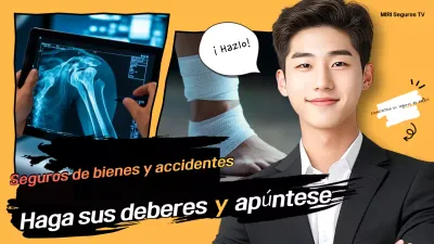 Anuncio de seguros con resaltado naranja