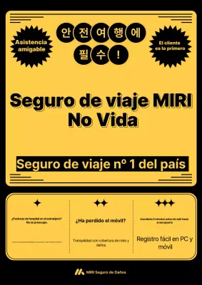 Anuncio de seguros resaltado en amarillo