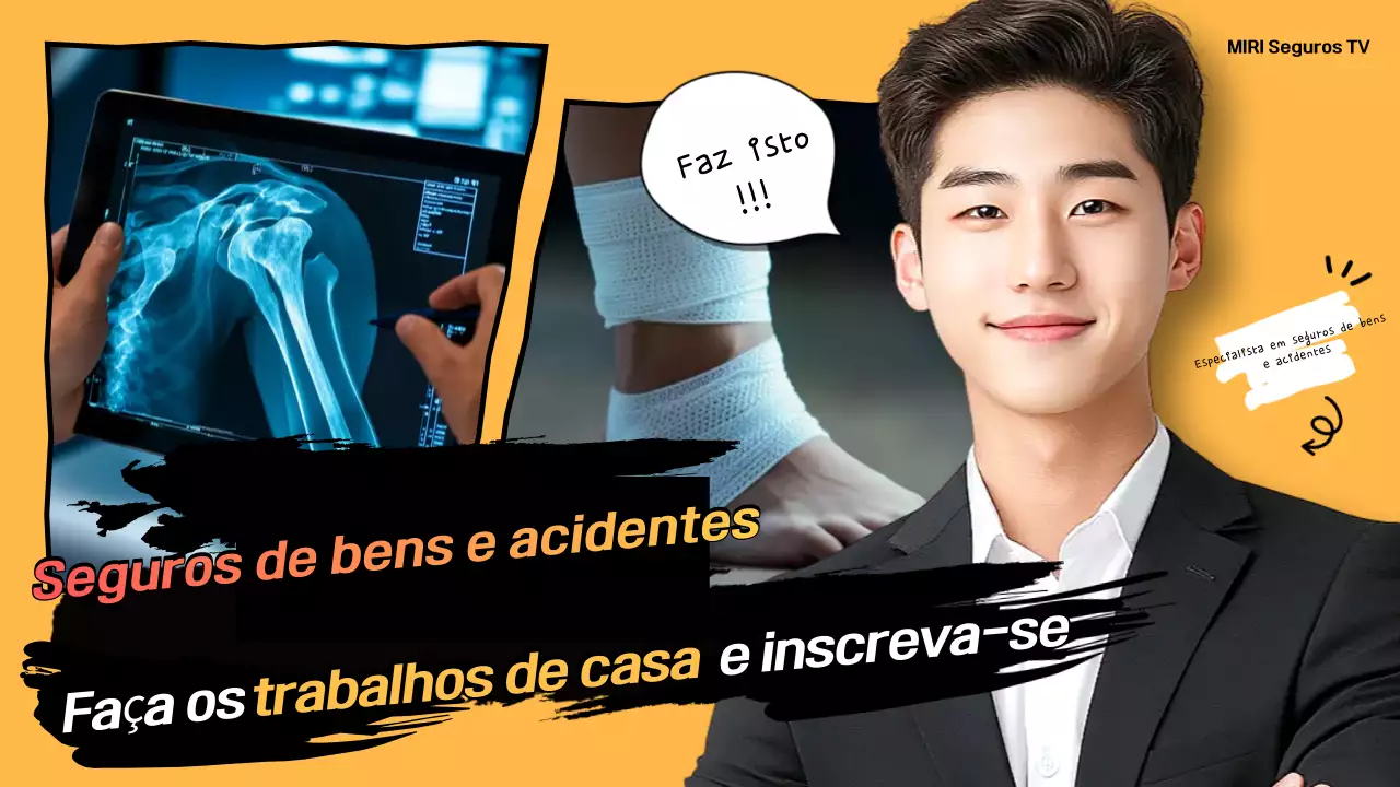 Anúncio de seguro em destaque laranja
