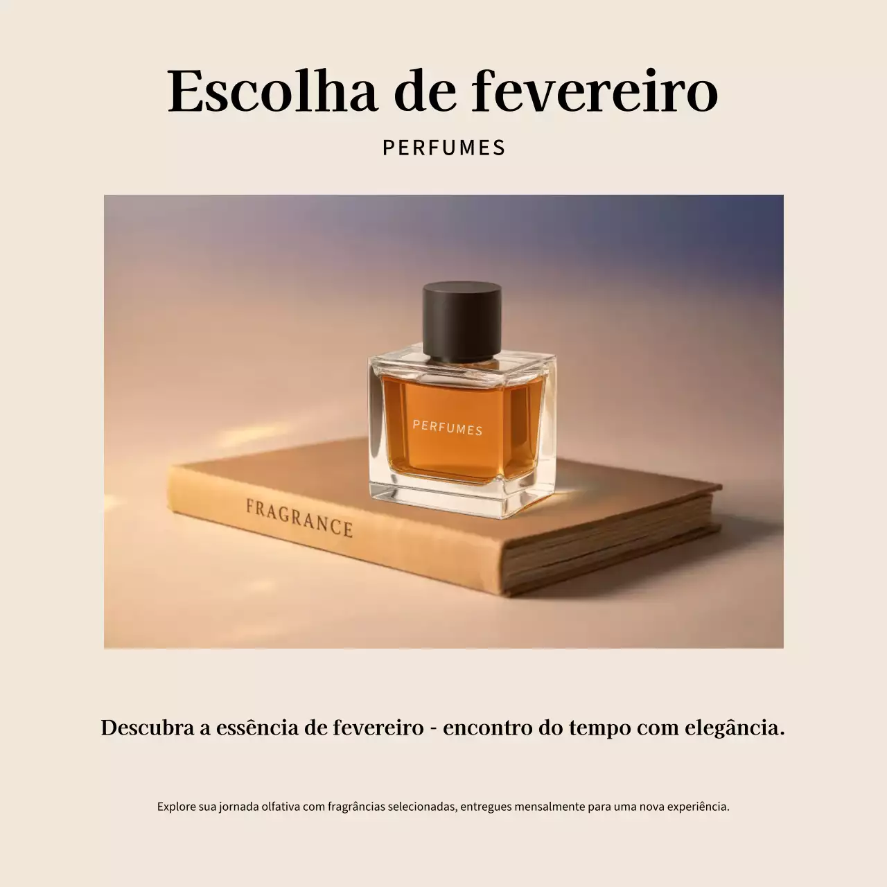 Promoção de fragrância elegante bege