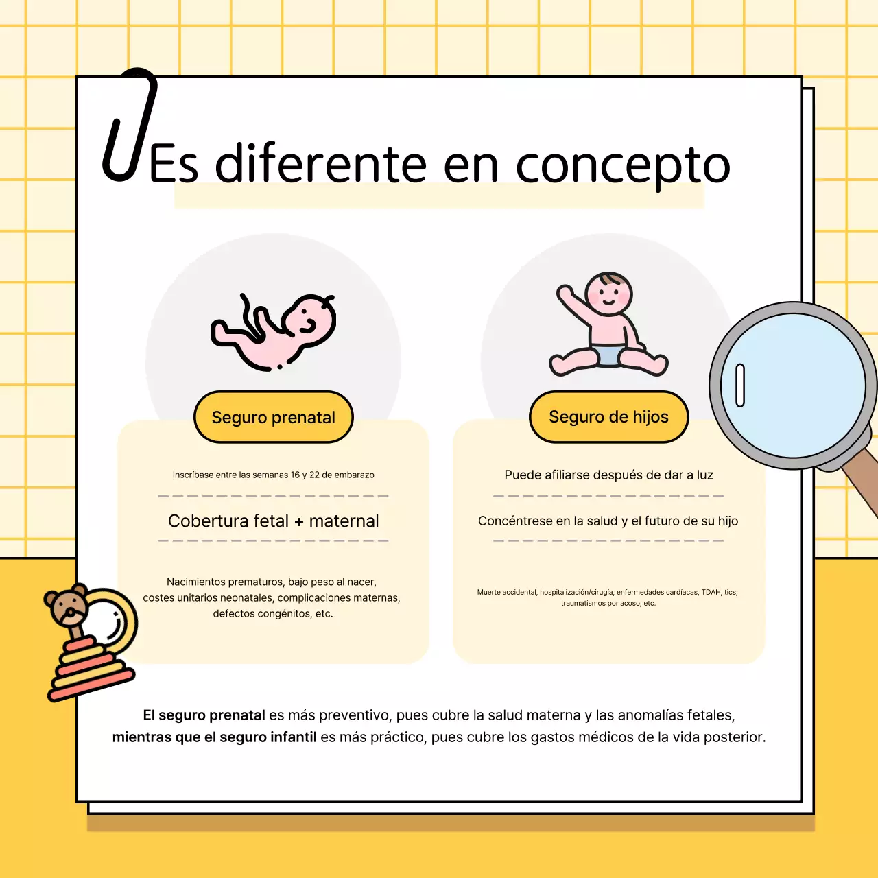 Anuncio de seguros para bebés de Yellow Baby