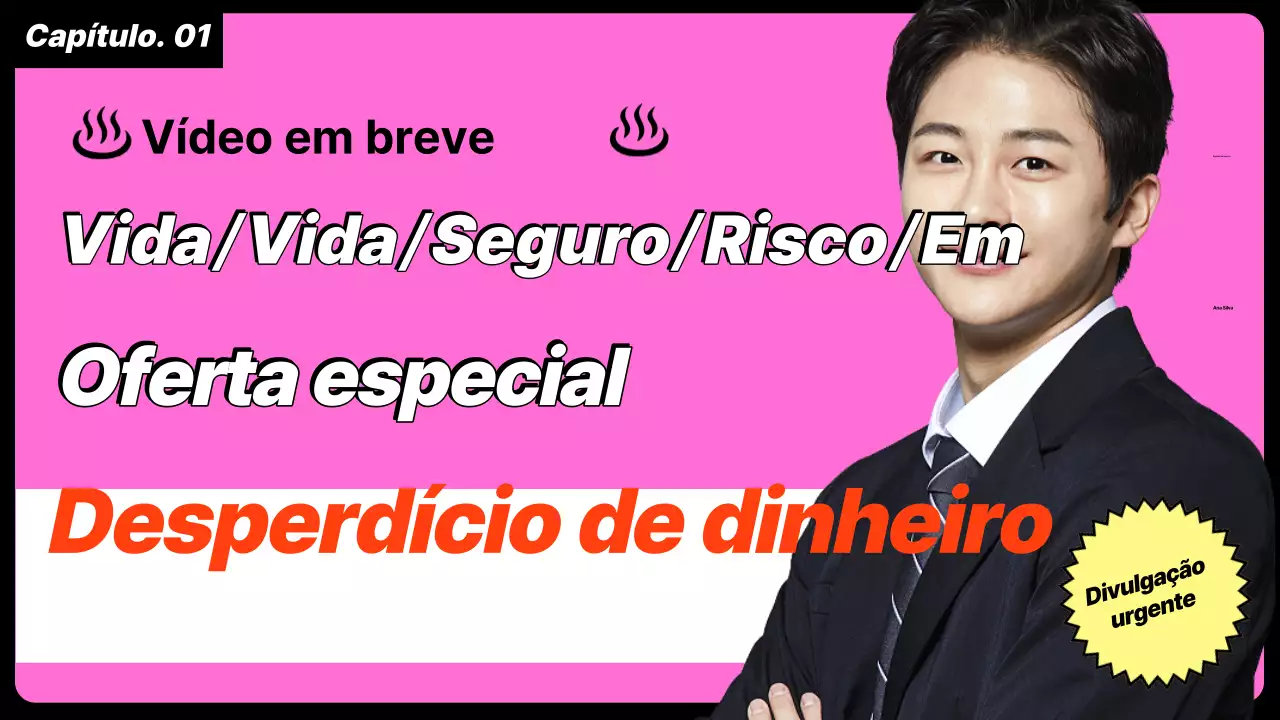 anúncio de seguro rosa limpo