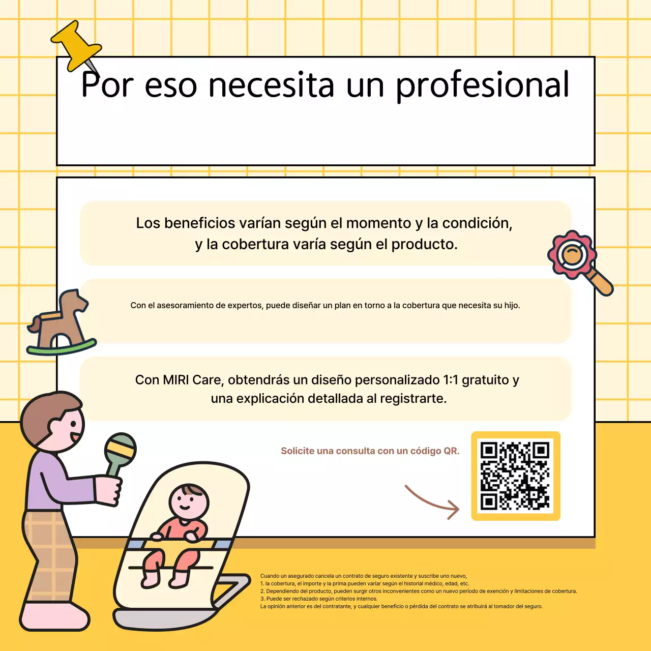 Anuncio de seguros para bebés de Yellow Baby