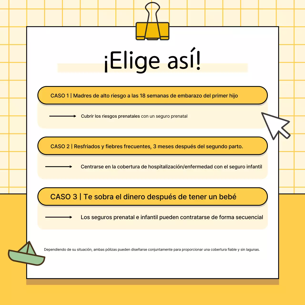 Anuncio de seguros para bebés de Yellow Baby