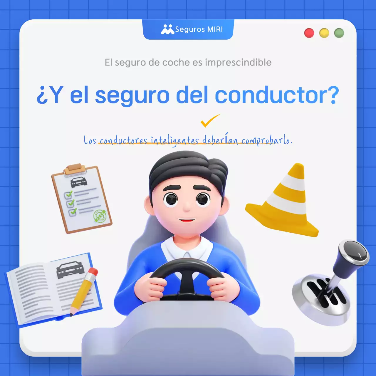 Anuncio de seguro de coche Blue Simple
